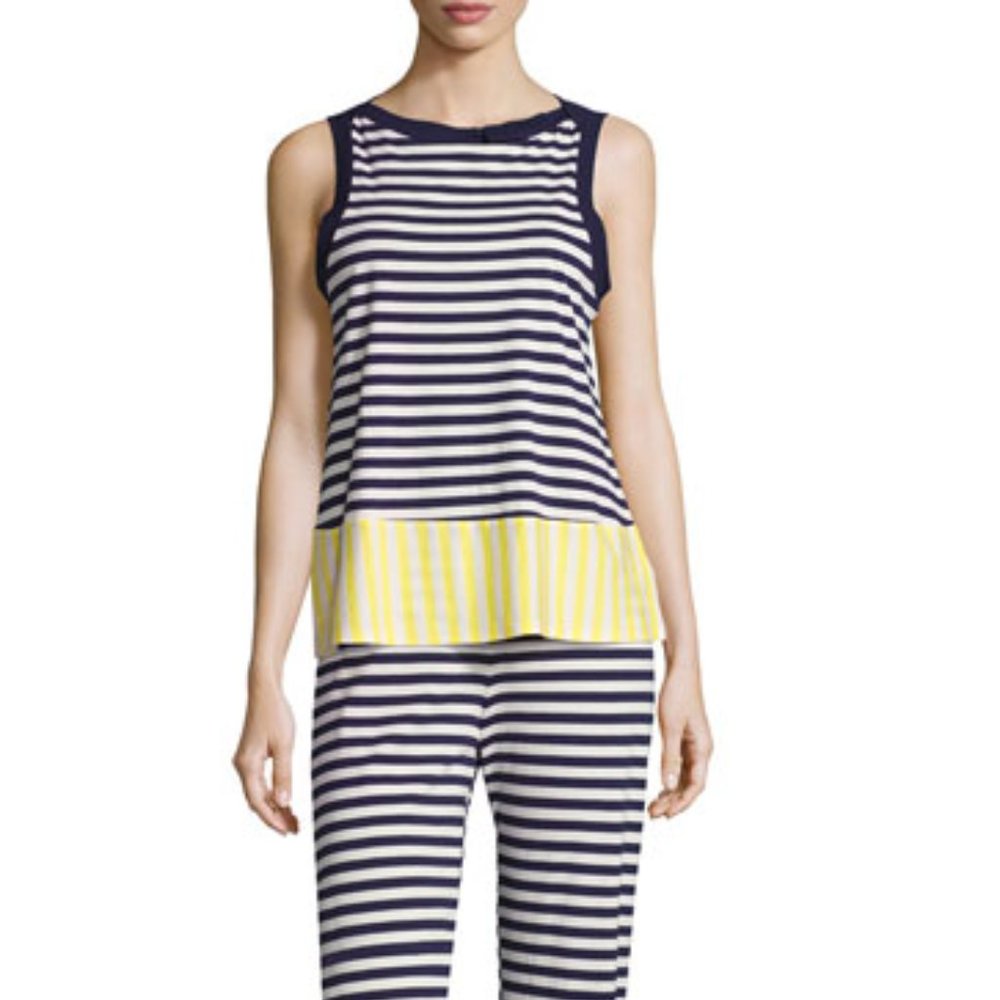 Kate Spade Striped Sleeveless Pajama Top
